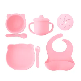 Sundae Bébé - Teddy Bear Picnic Silicone Dinner Set (Fairy Floss)