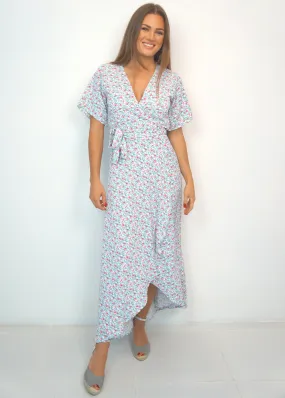 The Maxi Wrap Dress - Summertime Tulips