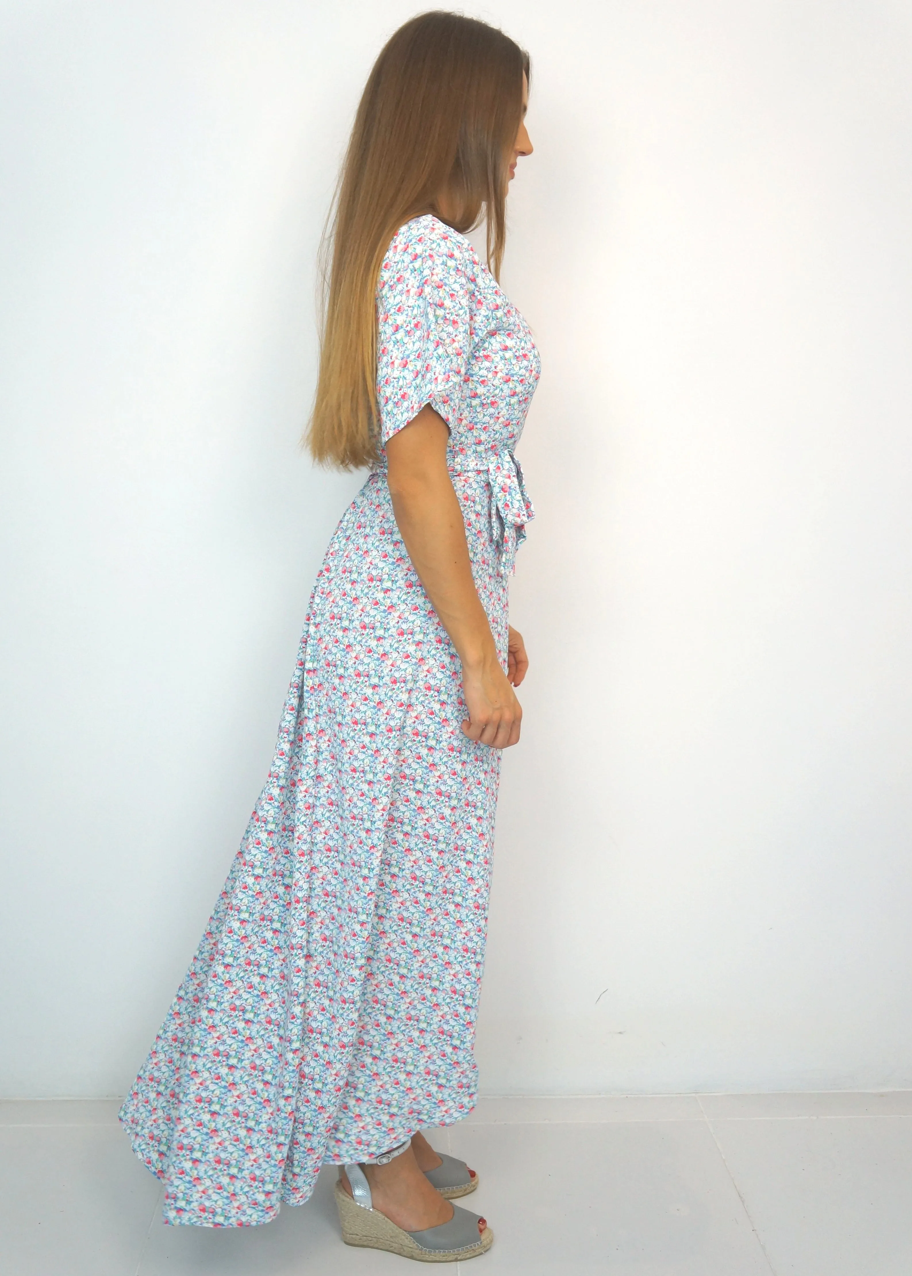 The Maxi Wrap Dress - Summertime Tulips