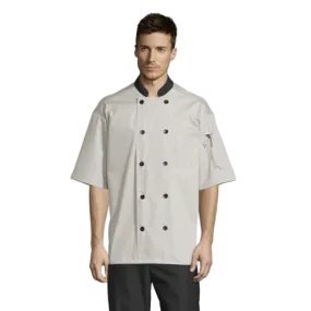 Uncommon Threads Havana Chef Coat W/Mesh Back 2XL Stone Unisex 65/35 Poly/Cotton Poplin