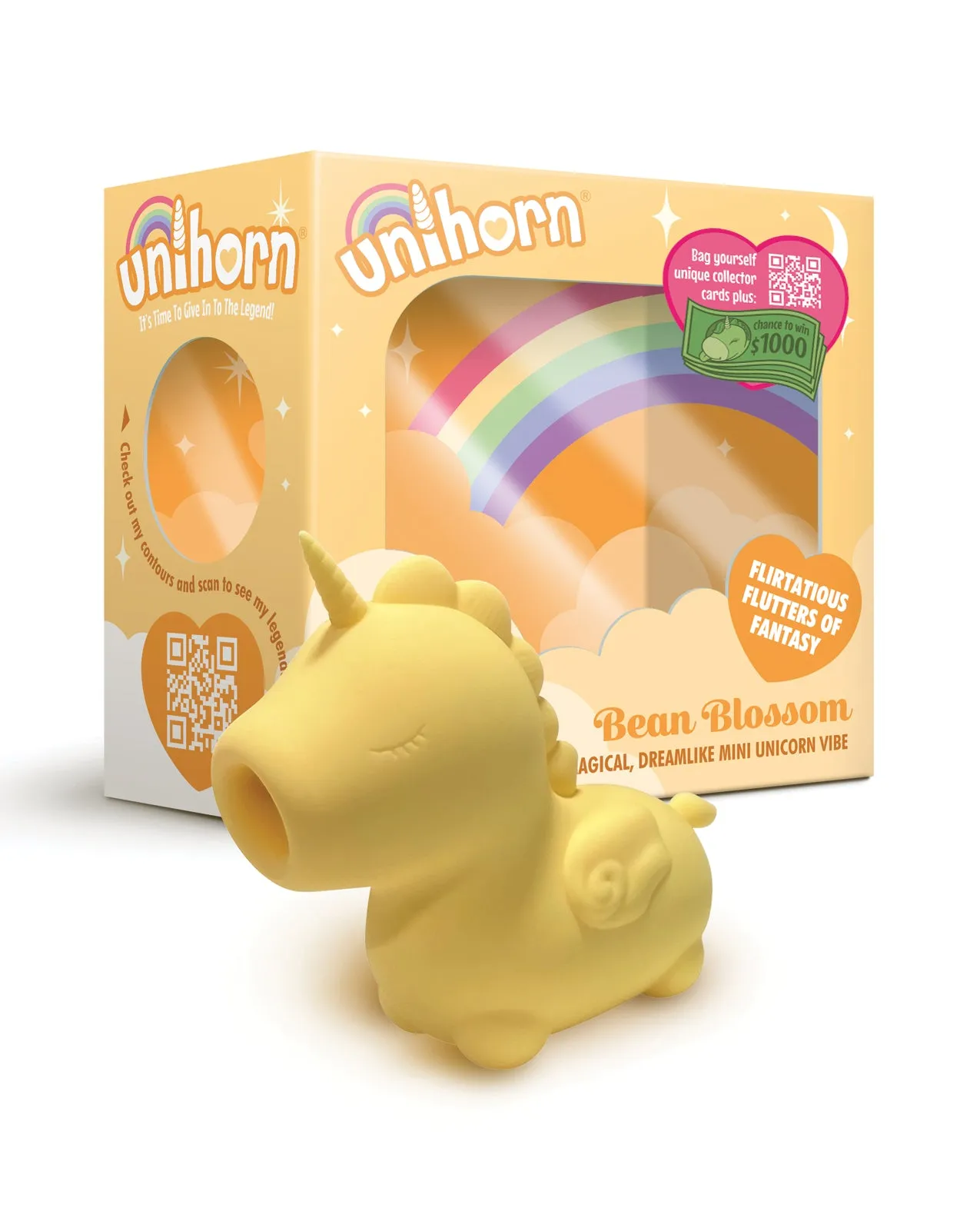 Unihorn Bean Blossom Flicking Vibrator Yellow