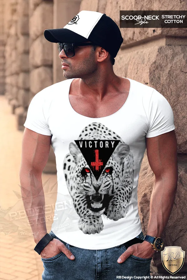 Victory Men's Gepard T-shirt Rawr Fashion Designer Top MD570