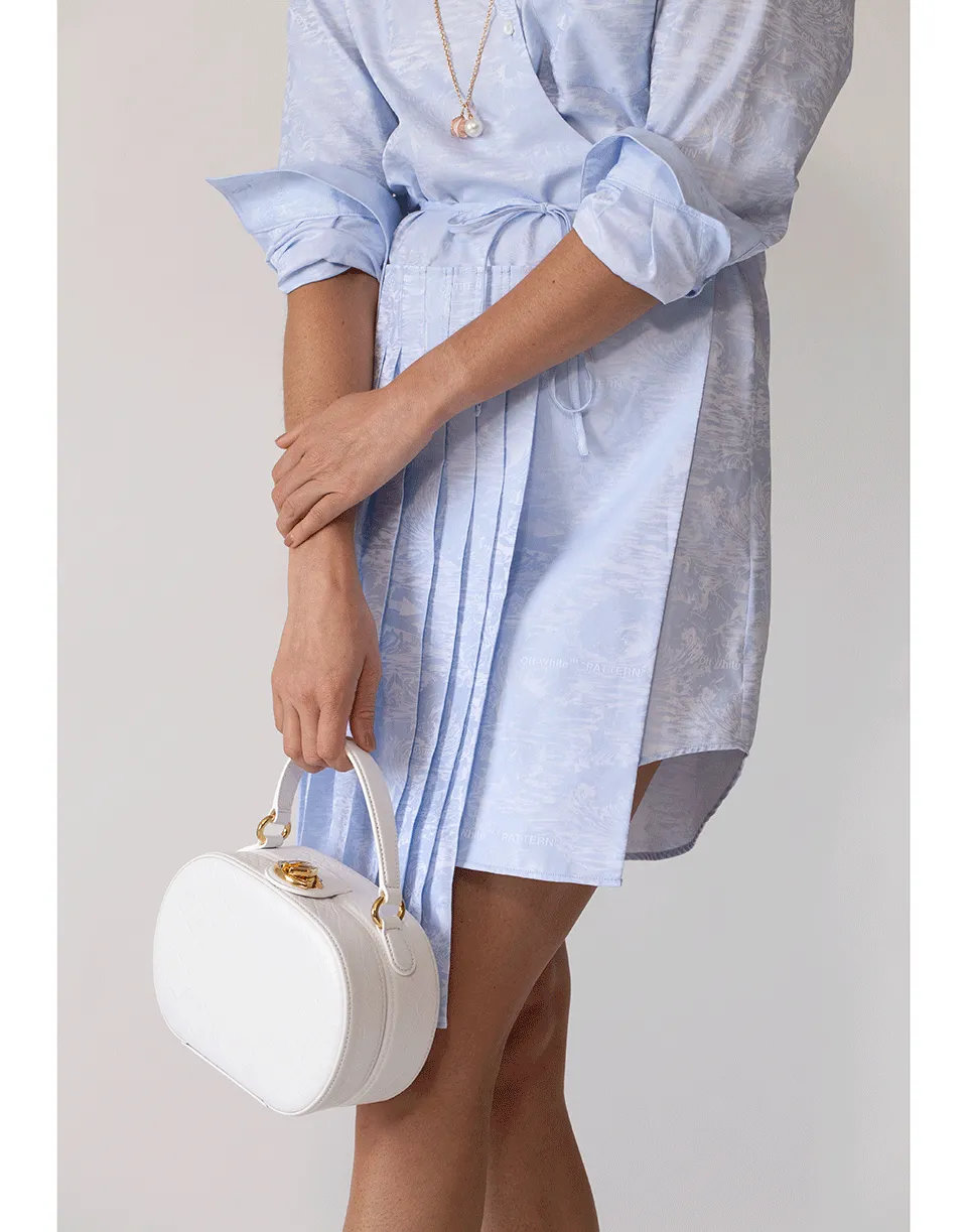 Waves Wrap Panel Shirtdress