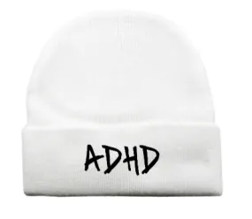 White ADHD Beanie