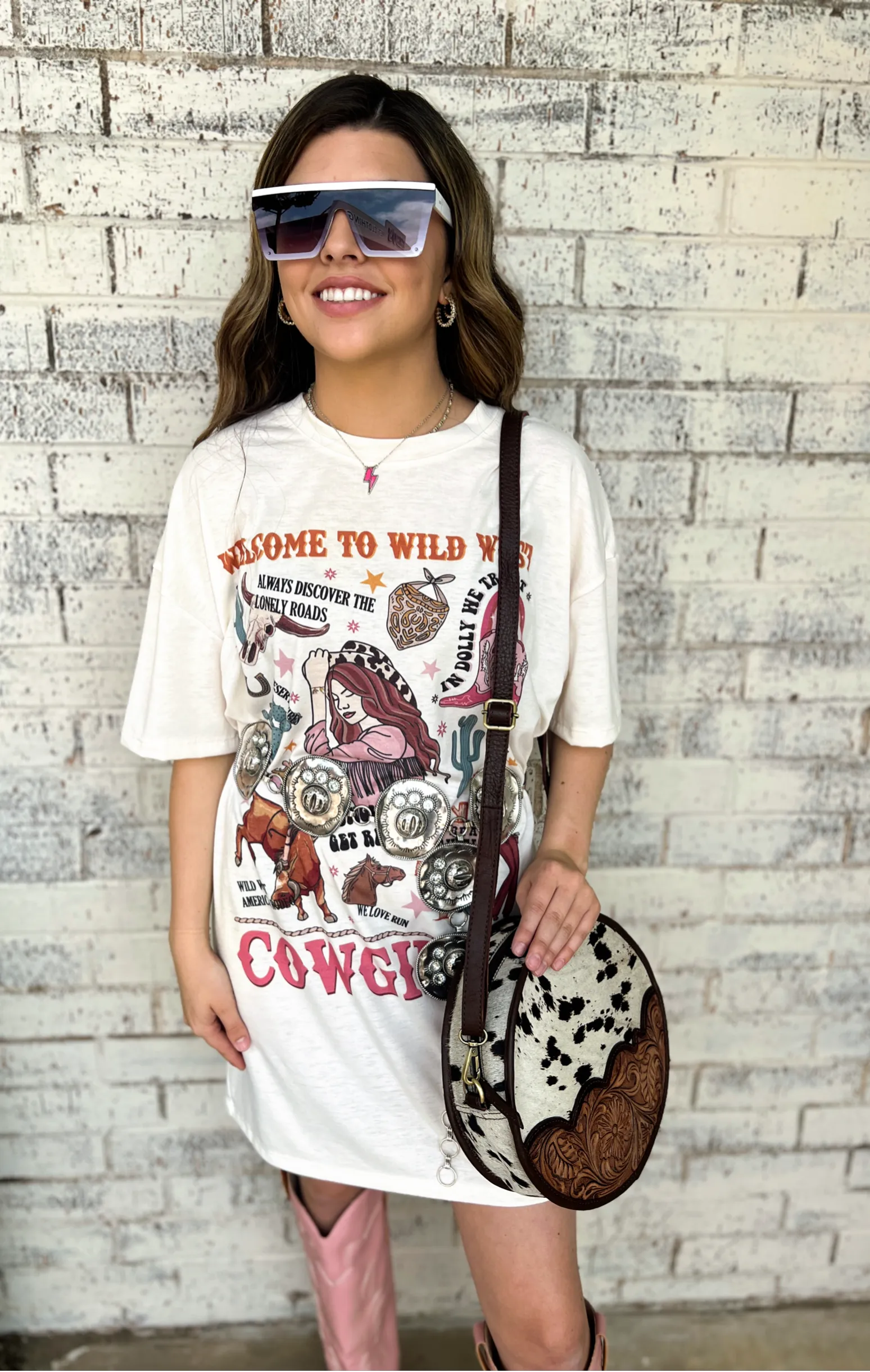 Wild West Cowgirls T Shirt Dress*