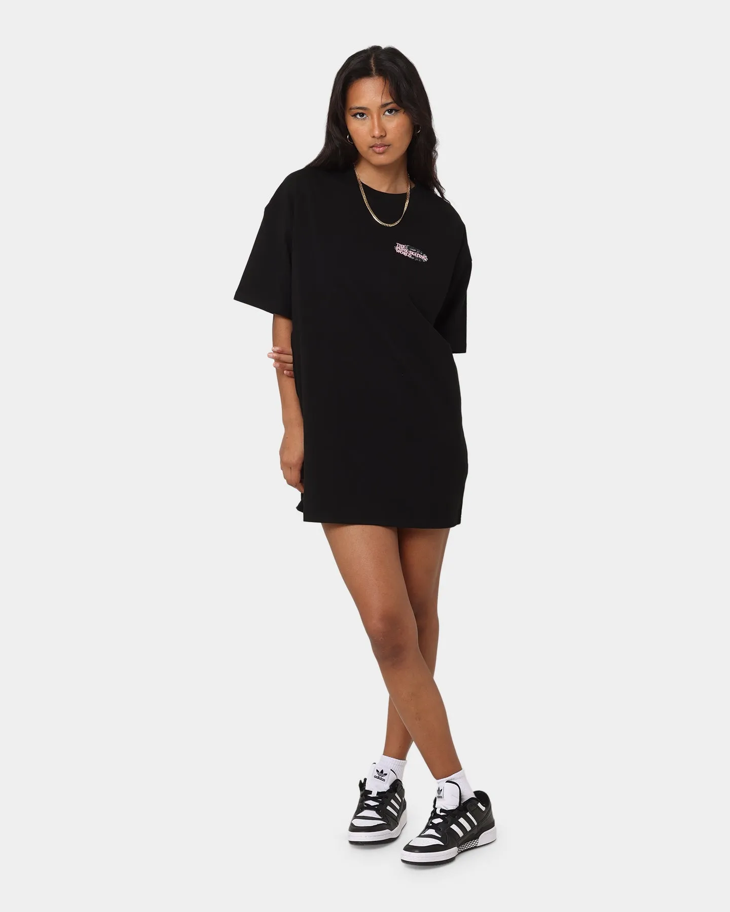 X-Girl Women's Snake Oversized Tee Dress Black