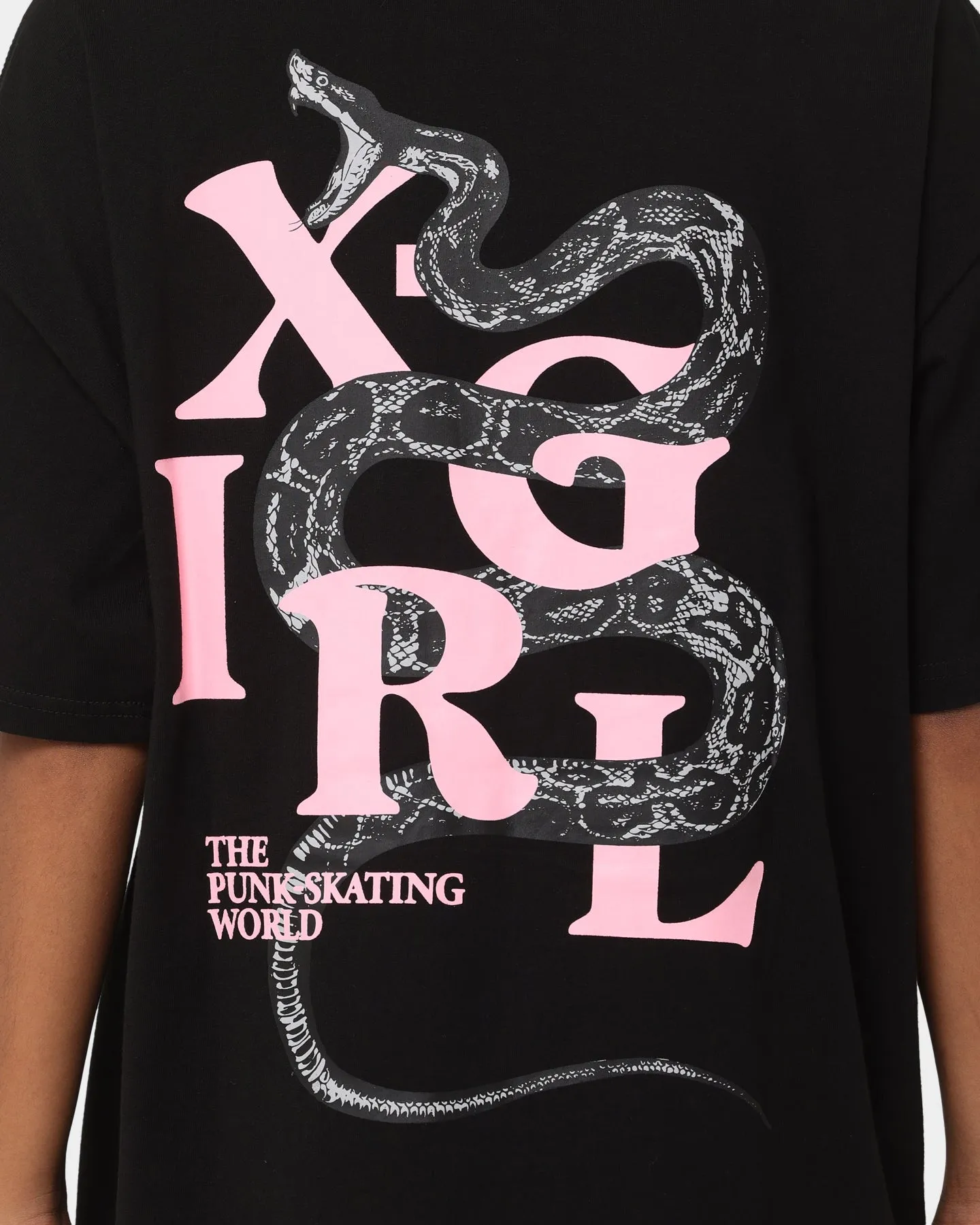 X-Girl Women's Snake Oversized Tee Dress Black