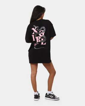 X-Girl Women's Snake Oversized Tee Dress Black