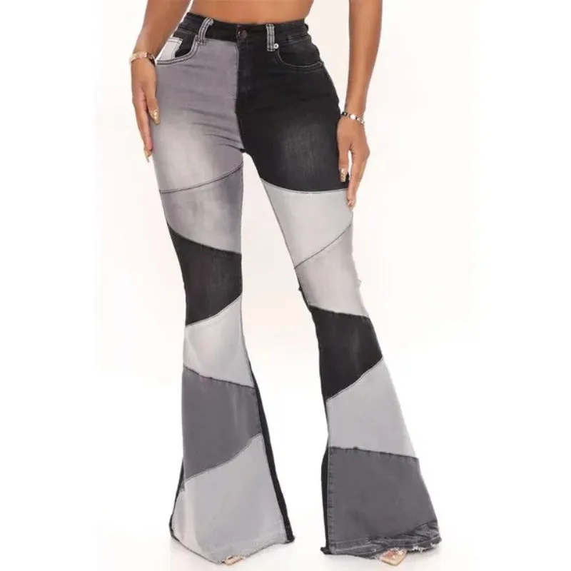 Zigzag Flared Jeans